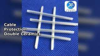 Tige durable de double céramique de douille de protection de câble optique de fibre